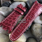 AP Bands Crimson Glazed Alligator Strap For Audemars Piguet Royal Oak Offshore