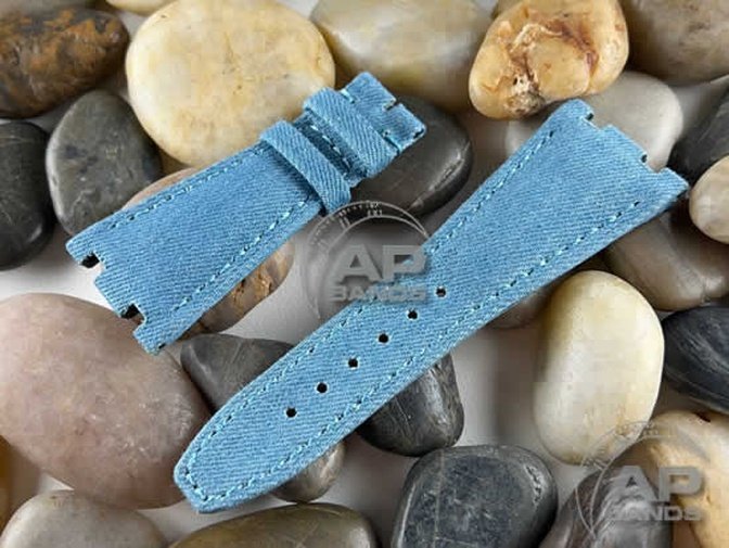 AP Bands Light Blue Denim Strap For Audemars Piguet Royal Oak Offshore