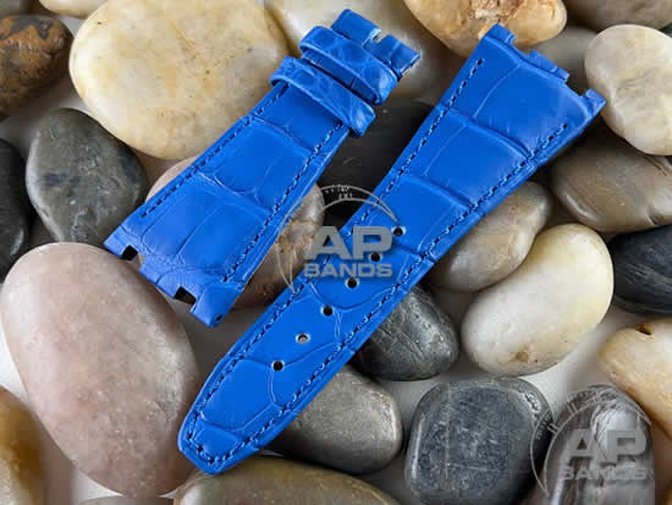 Capolavoro Electric Blue Alligator Strap For Audemars Piguet Royal Oak Offshore