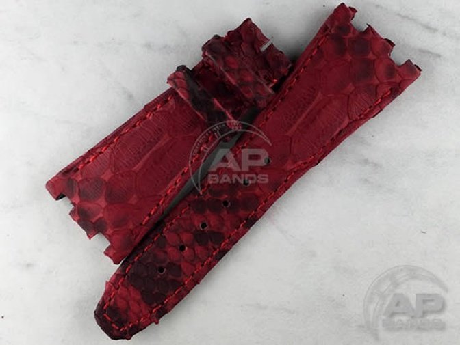 Pitone Red Python Strap For Audemars Piguet Royal Oak Offshore