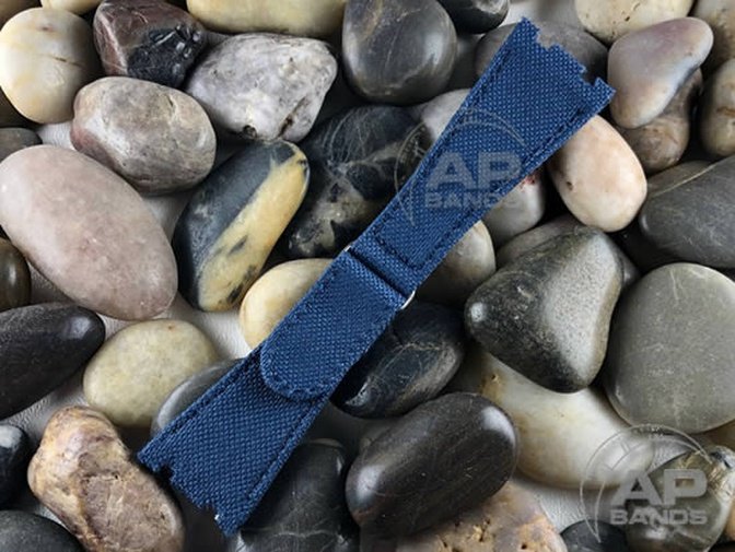 AP Bands Blue Velcro Style Nylon Strap For Audemars Piguet Royal Oak Offshore 44mm
