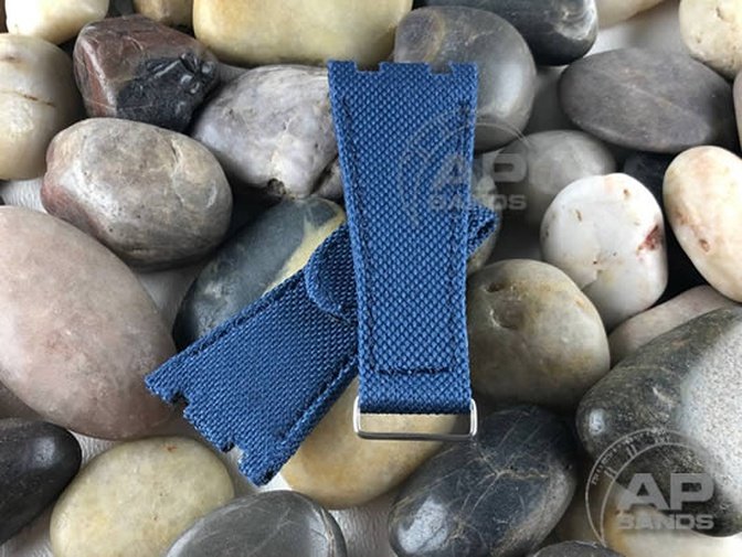 AP Bands Blue Velcro Style Nylon Strap For Audemars Piguet Royal Oak Offshore 44mm