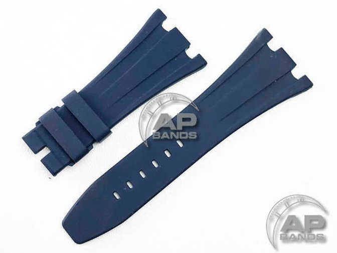 AP Bands Scuta 100% Rubber Strap Blue For Audemars Piguet Royal Oak 39mm and 41mm