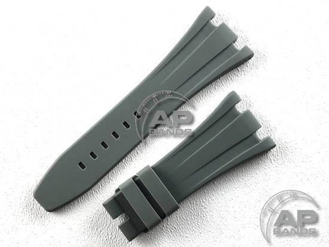 AP Bands Scuta 100% Rubber Strap Grey For Audemars Piguet Royal Oak 39mm and 41mm