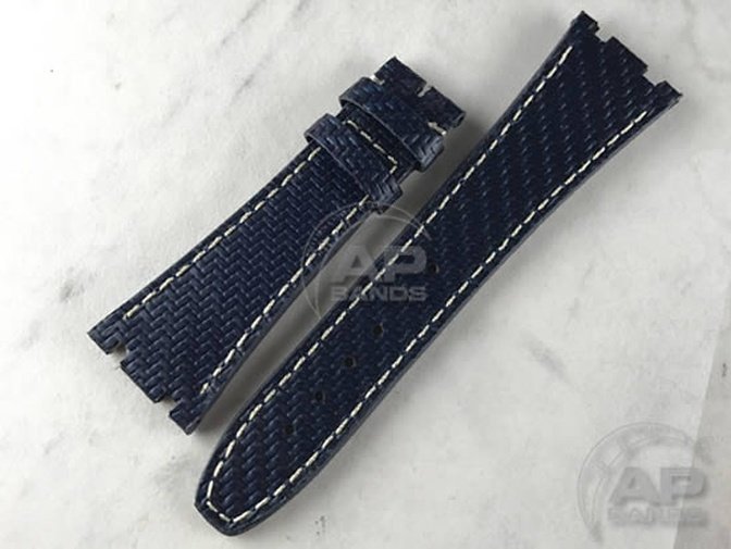 AP Bands 100% Genuine Blue Carbon Fiber Strap For Audemars Piguet Royal Oak 15300 15400 26320 26300