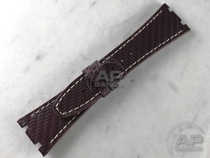 AP Bands 100% Genuine Red Carbon Fiber Strap For Audemars Piguet Royal Oak 15300 15400 26320 26300