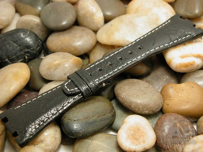Struzzo Black Ostrich Strap For Audemars Piguet Royal Oak Offshore