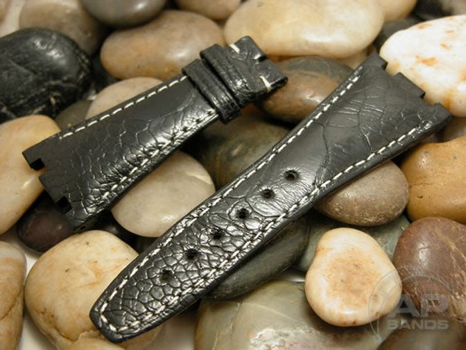Struzzo Black Ostrich Strap For Audemars Piguet Royal Oak Offshore
