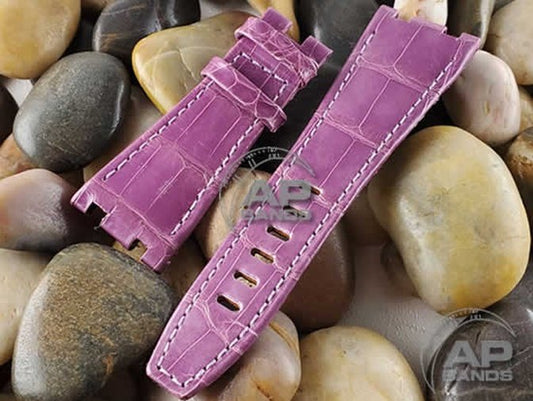 Capolavoro Glazed Lavender Alligator Strap For Audemars Piguet Royal Oak Offshore 26470 42mm