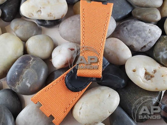 AP Bands Orange Velcro Style Nylon Strap For Audemars Piguet Royal Oak Offshore 42mm