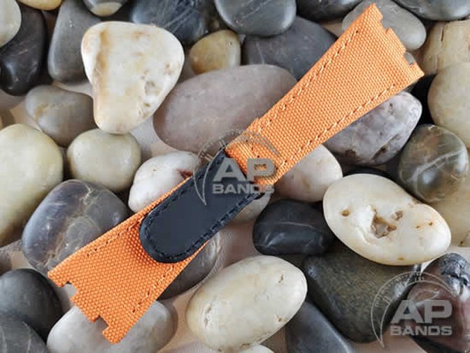 AP Bands Orange Velcro Style Nylon Strap For Audemars Piguet Royal Oak Offshore 42mm