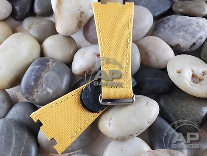 AP Bands Yellow Velcro Style Nylon Strap For Audemars Piguet Royal Oak Offshore 42mm