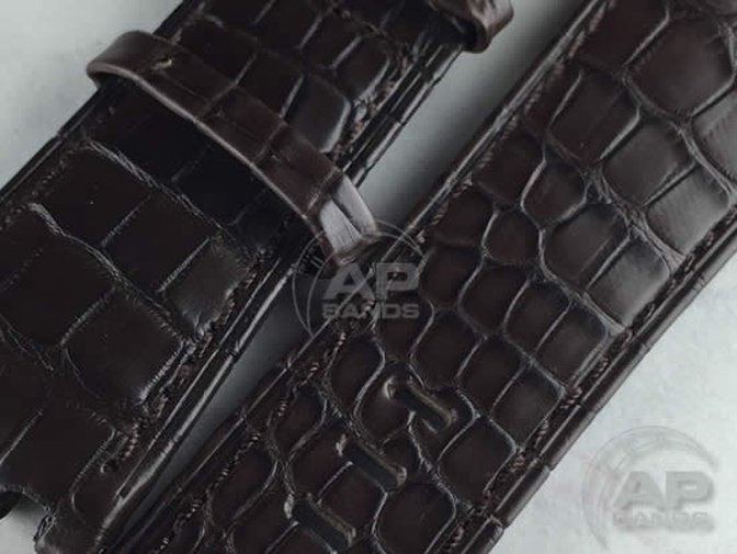 Capolavoro Brown Alligator Strap For Audemars Piguet Royal Oak Offshore 44mm Chronograph 26400