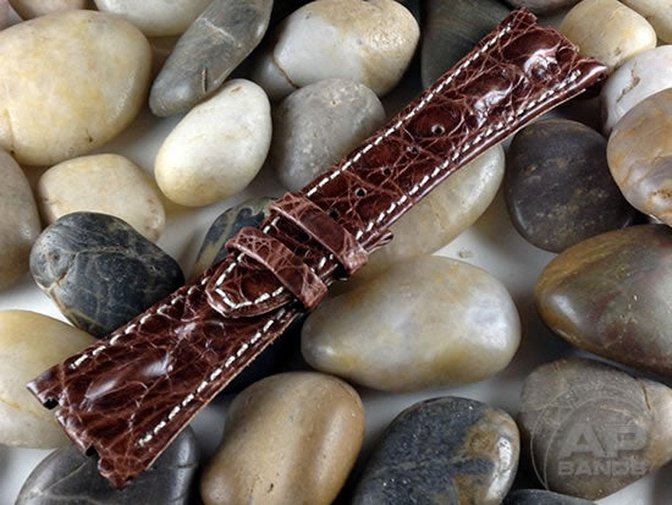 Particolare Capolavoro Chocolate Hornback Strap For Audemars Piguet Royal Oak