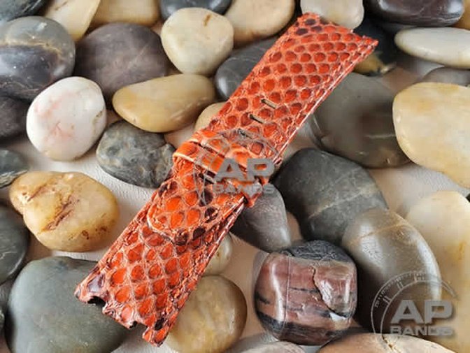 Pitone Orange Python Strap For Audemars Piguet Royal Oak Offshore Diver OEM