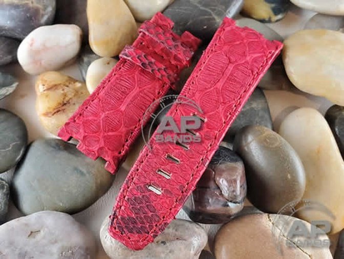 Pitone Red Python Strap For Audemars Piguet Royal Oak Offshore Diver OEM