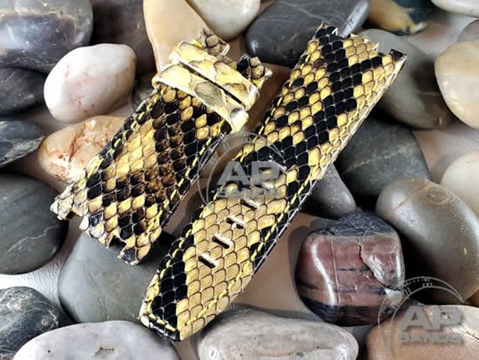 Pitone Yellow Python Strap For Audemars Piguet Royal Oak Offshore Diver OEM