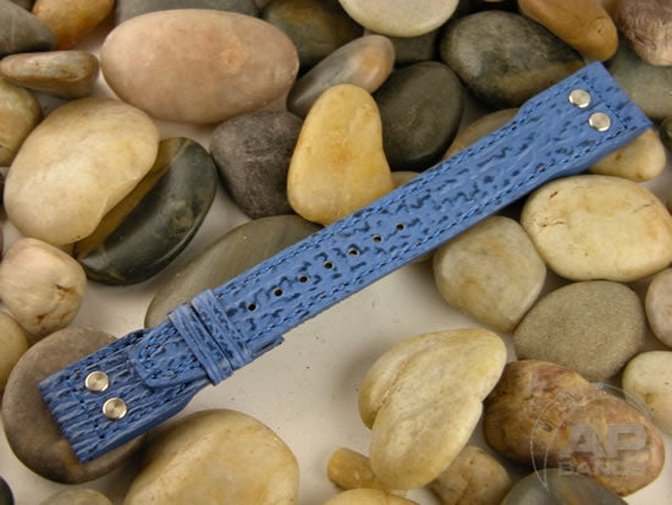 Lungomare Light Blue Sharkskin For IWC Big Pilot Deployant – AP Bands