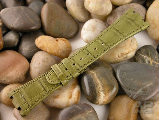 Capolavoro Military Green Alligator Strap For Audemars Piguet Royal Oak