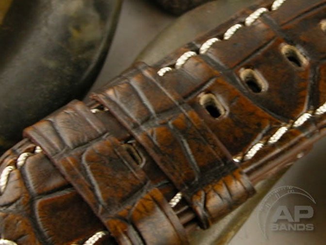 Prototipo Capolavoro Vintage Chocolate Rub Alligator For Panerai Watches
