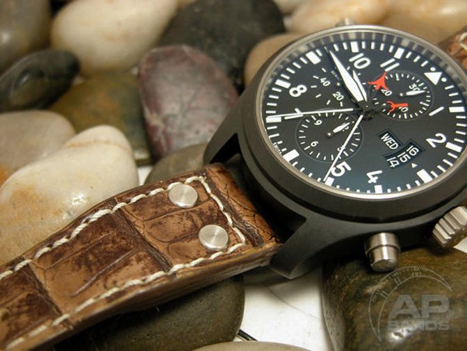 Prototipo Capolavoro Vintage Alligator Limited Edition Strap For IWC Big Pilot, Stowa, Debaufre,LACO