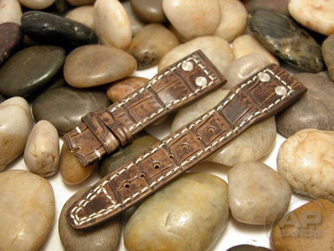 Prototipo Capolavoro Vintage Alligator Limited Edition Strap For IWC Big Pilot, Stowa, Debaufre,LACO