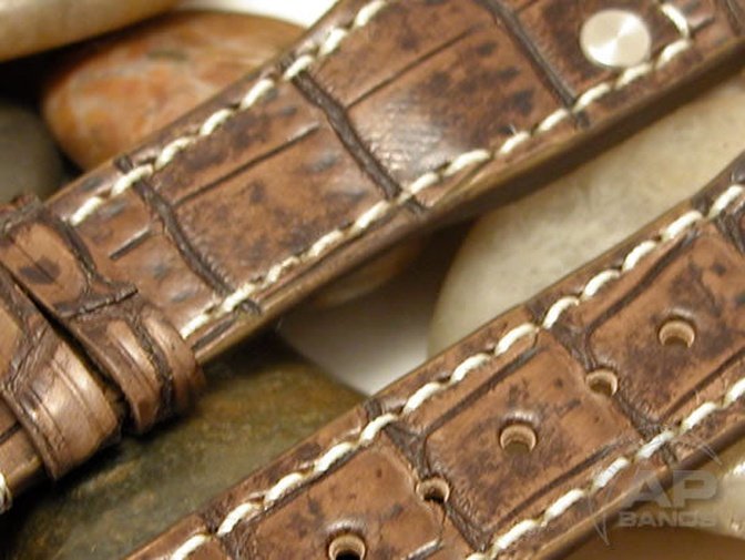 Prototipo Capolavoro Vintage Alligator Limited Edition Strap For IWC Big Pilot, Stowa, Debaufre,LACO