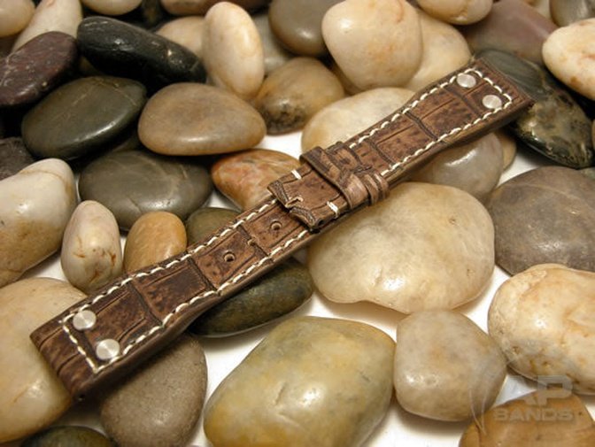 Prototipo Capolavoro Vintage Alligator Limited Edition Strap For IWC Big Pilot, Stowa, Debaufre,LACO