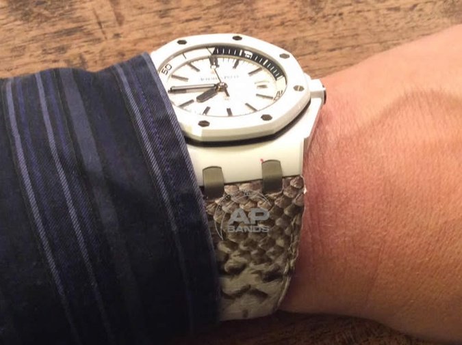 Pitone White Python Strap For Audemars Piguet Royal Oak Offshore