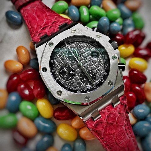 Pitone Red Python Strap For Audemars Piguet Royal Oak Offshore