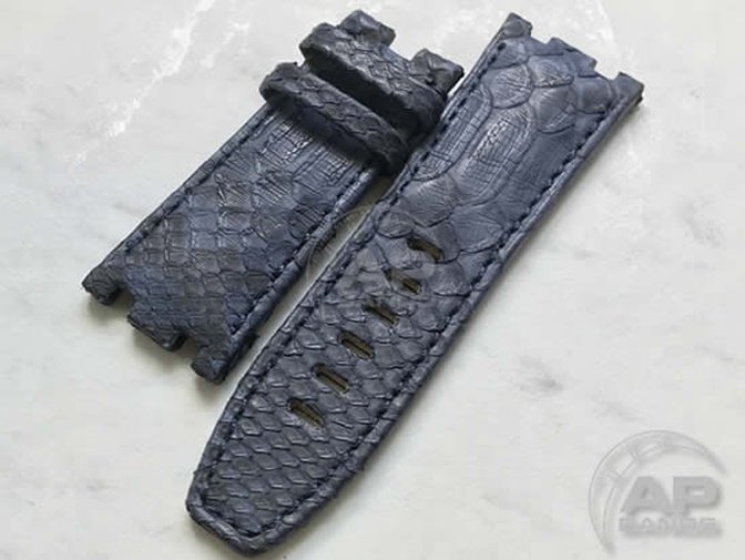 Pitone Blue Python Strap For Audemars Piguet Royal Oak Offshore Diver OEM