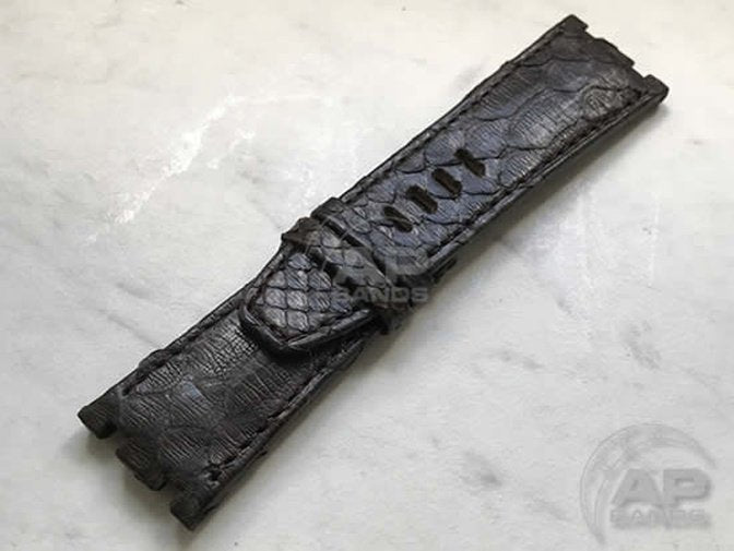 Pitone Dark Brown Python Strap For Audemars Piguet Royal Oak Offshore 44mm Chronograph 26400