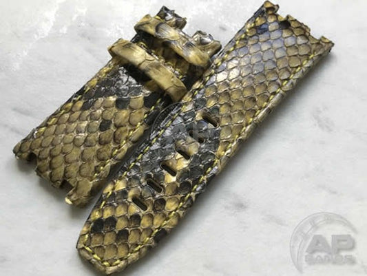 Pitone Yellow Python Strap For Audemars Piguet Royal Oak Offshore 44mm Chronograph 26400