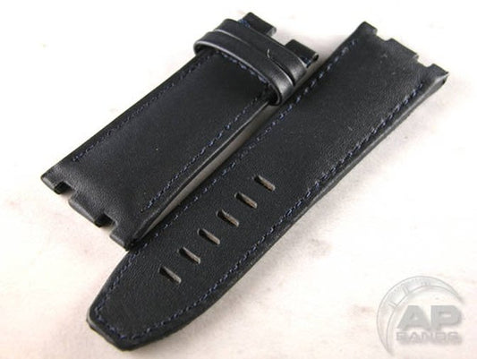 Wider 24mm Taper Scuta20 Navy Waterproof Leather For Audemars Piguet Diver OEM Buckle