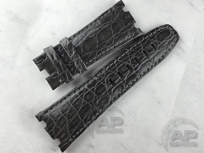 Capolavoro Smoke Grey Crocodile Glazed Strap For Audemars Piguet Royal Oak Offshore 44mm Chronograph
