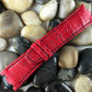 Wider 24mm Taper Capolavoro Fire Engine Red Alligator Strap For Audemars Piguet Royal Oak Offshore