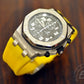 Scuta 100% Rubber Strap Yellow For Audemars Piguet Royal Oak Offshore